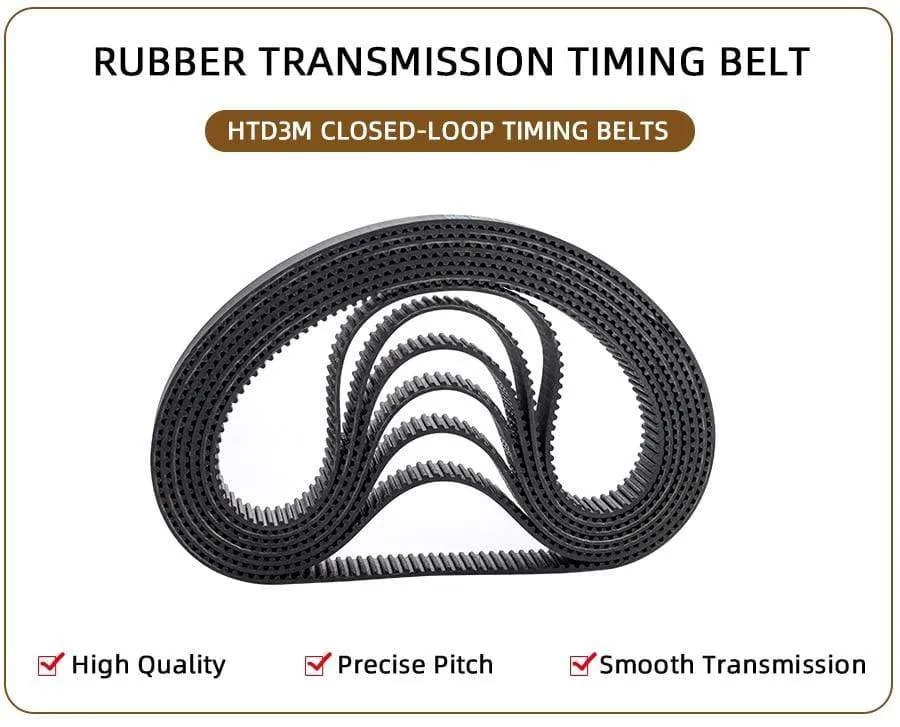 Arc HTD 3M Timing belt C=366 369 375 378 381 384 390 393 396 399 width 6/9/10/12/15/20mm Rubbe Closed Loop Synchronous pitch 3mm