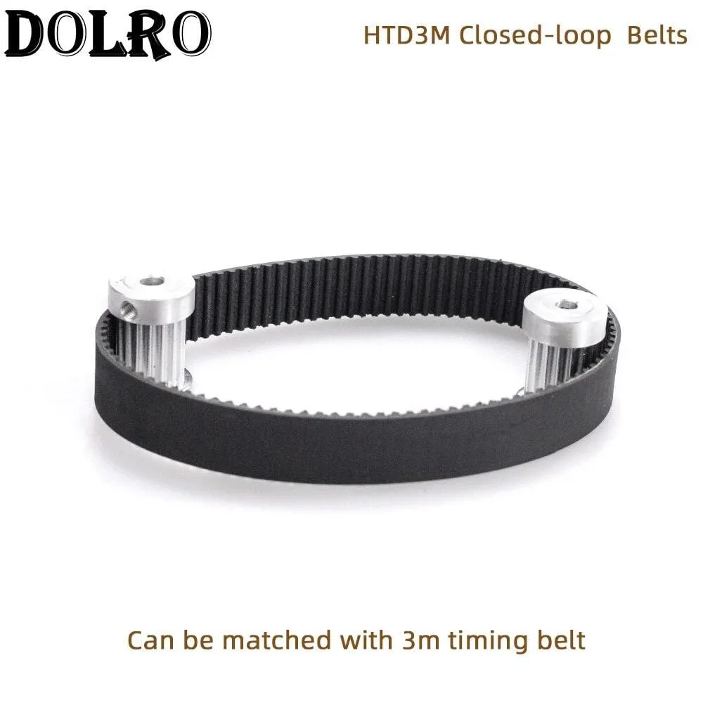Arc HTD 3M Timing belt C=366 369 375 378 381 384 390 393 396 399 width 6/9/10/12/15/20mm Rubbe Closed Loop Synchronous pitch 3mm