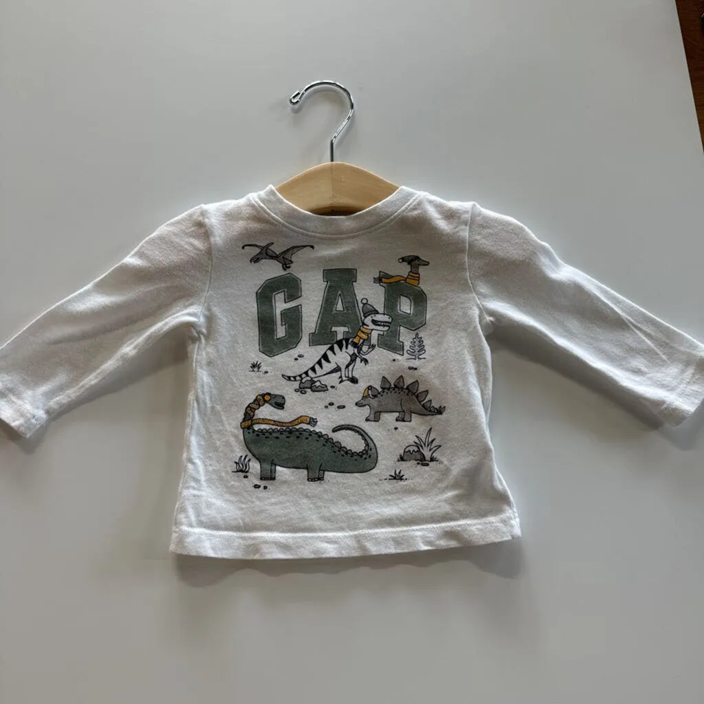 Baby Gap Dino LS Tee 3/6M