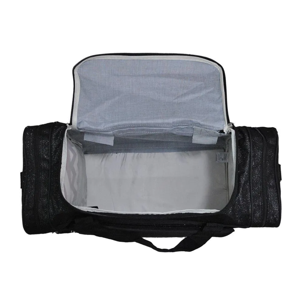 Black Glitter NGIL Canvas 20 Duffle Bag