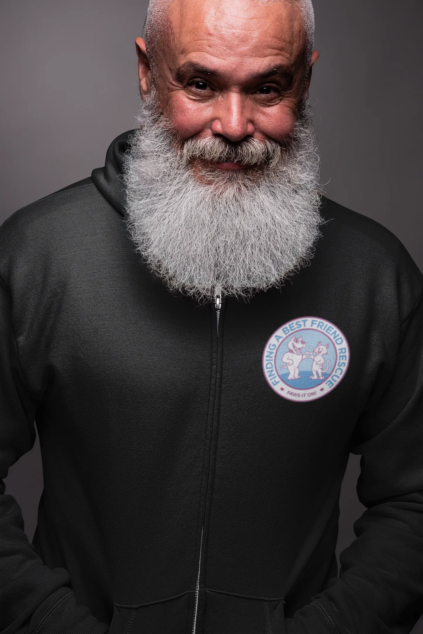 Finding A Best Friend Rescue Zip Up Hoodie