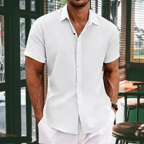 Jack Washington Short-Sleeved Cotton Shirt