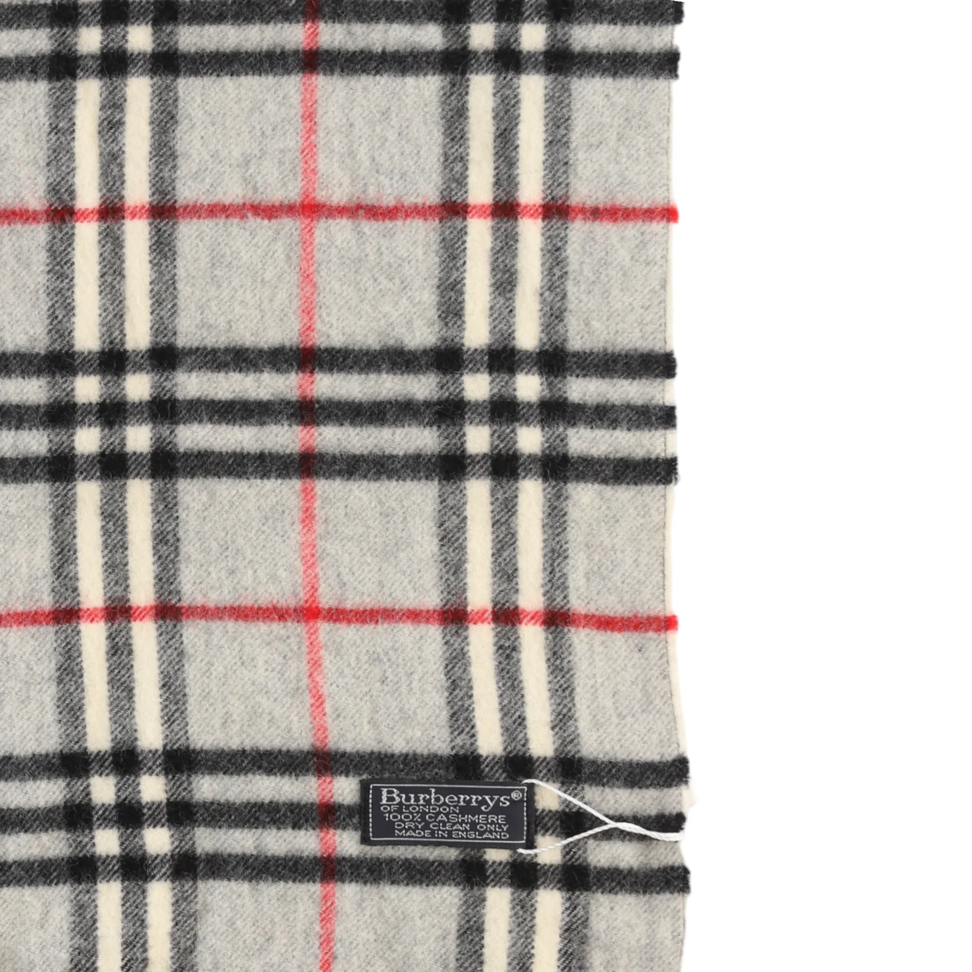 Men's Checkered Cashmere Scarf Grey