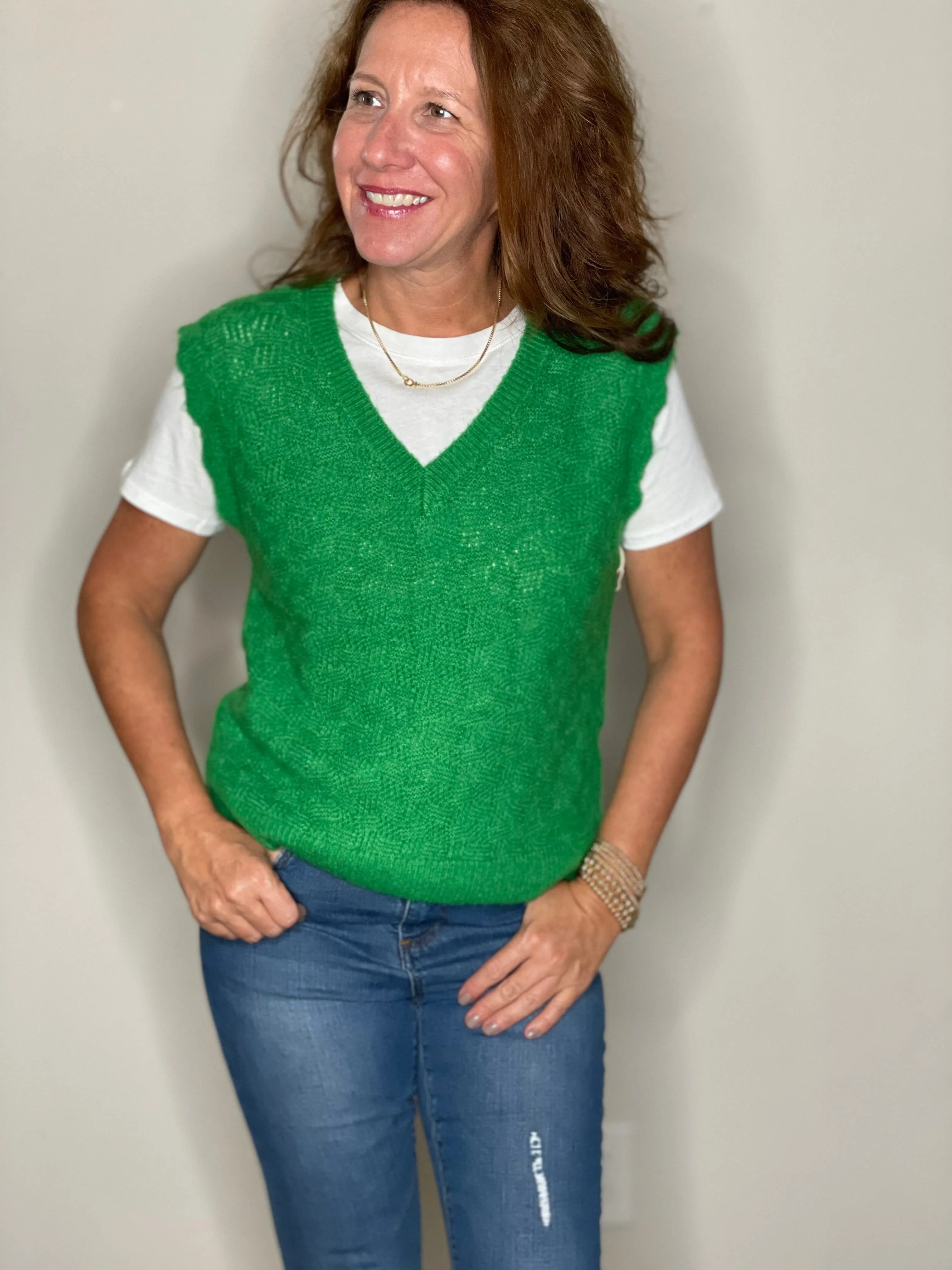 Neruda Top in Mighty Green