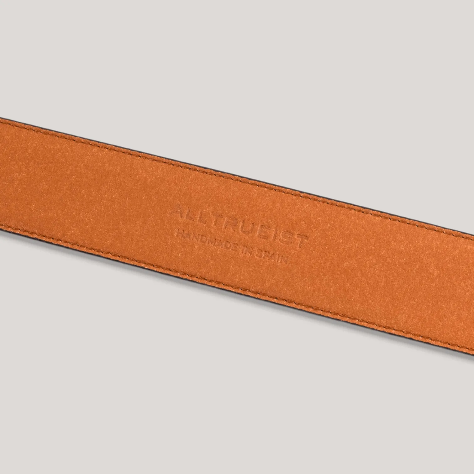 SOPHOS - Tan Vegan Belt - Silver