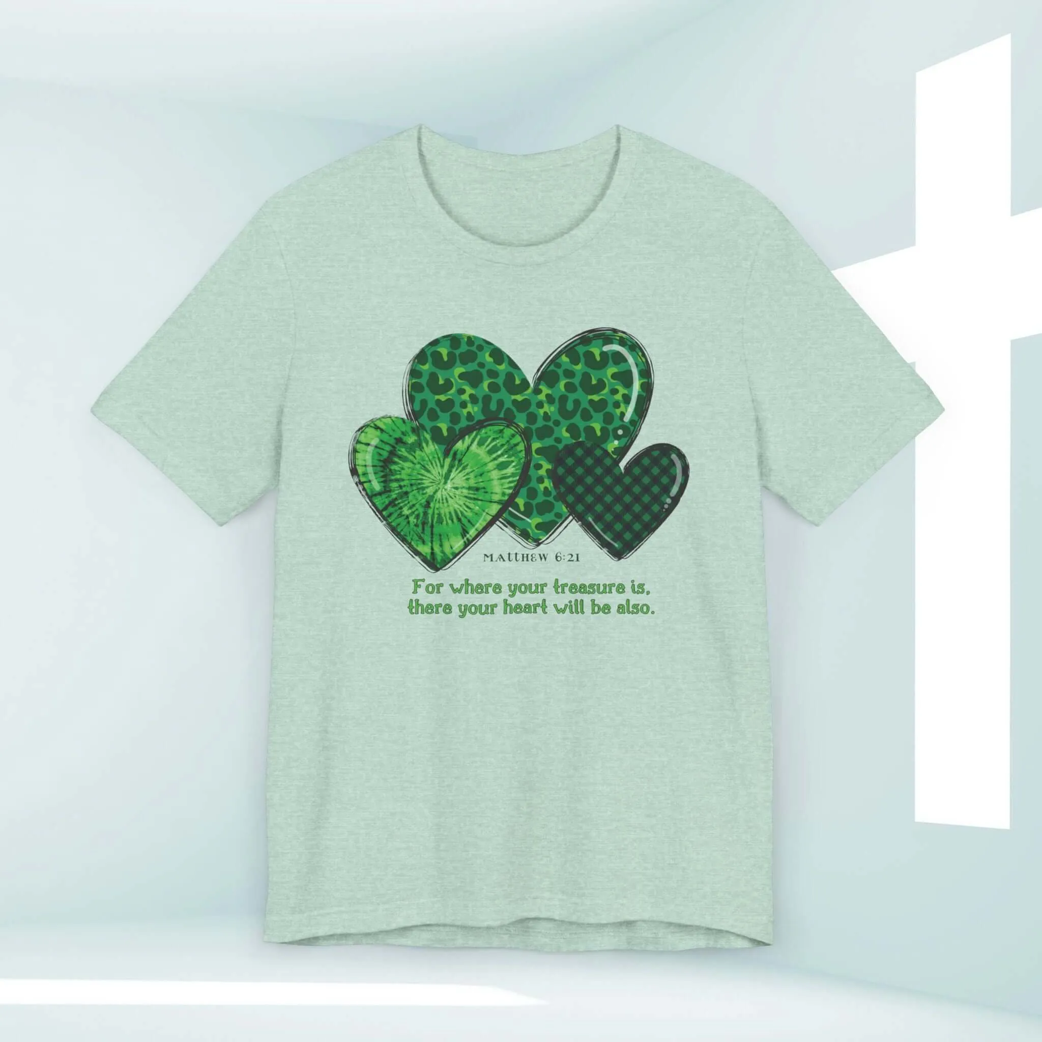St Patrick's Day Shirt, Christian Treasure Heart St Patty's Religious Irish Tee